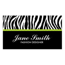 Zebra Print Modern Elegant Stylish Classy Business Card