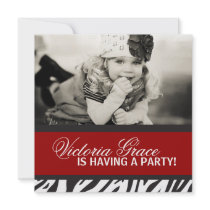 Zebra Print Party Invitation