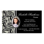Zebra Print Photo Logo Business Cards ~ Bl