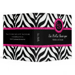 Zebra Print Pink Lace Monogram 1.5 in. Binder