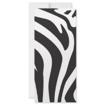 Zebra Print Personalized Rack Card
