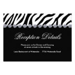 Zebra Print Reception Cards Announcement