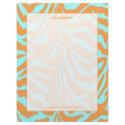 Zebra print, retro colors letterhead