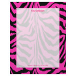 Zebra print, retro colours fuschia + black