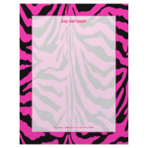 Zebra print, retro colours fuschia + black