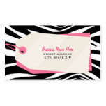 Zebra Print & Shopping Tag Retail Business Card