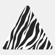 Zebra Print Triangle Sticker