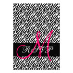 Zebra Print Wedding RSVP for Square Invites