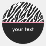 Zebra Round Stickers