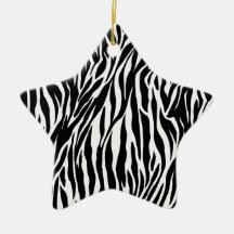 zebra star ornament