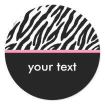 Zebra Round Stickers