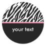 Zebra Round Stickers