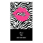 Zebra Stripe Makeup Artist Business Card Template