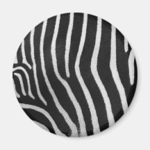Zebra Stripe Pattern Round Magnet