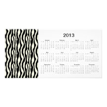 Zebra Stripes 2013 Calendar Photo Card