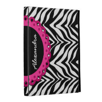 Zebra Stripes and Hot Pink Lace Name Banner caseable cases