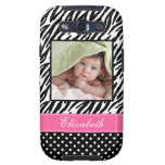 Zebra Stripes and Polka Dots Custom Photo Galaxy S3 Covers