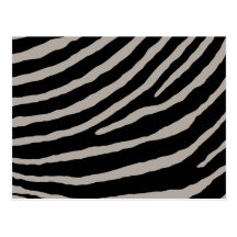 ZEBRA STRIPES: BLACK and TAUPE Post Cards