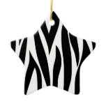 Zebra stripes christmas tree ornament