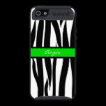 Zebra Stripes Pattern Personalized Name iPhone skinit case