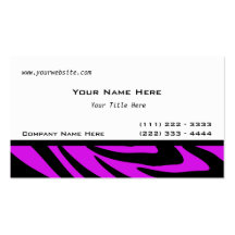 Zebra Stripes Violet Business Card