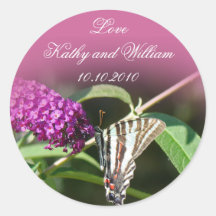 Zebra Swallowtail Round Sticker