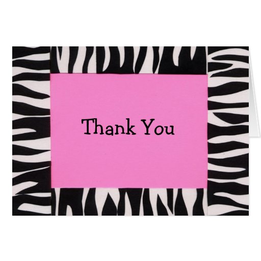 Zebra, Thank You Greeting Cards
