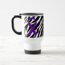 Zebra w/Purple Ribbon Coffee Mug