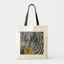 Zebra with Distinct Eye Canvas Bag