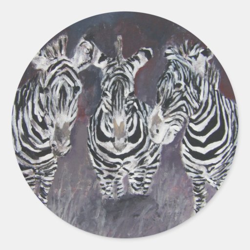 zebra zoo animal wildlife painting art gifts stickers