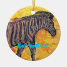 Zebras Rock Christmas Tree Ornaments