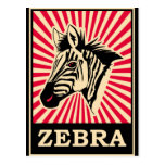 Zèbre d'art de bruit cartes postales