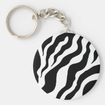Zèbre Keychain de poster de animal Porte-clés