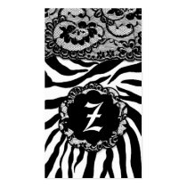 ZEES SEXY SAFARI: BLACK & WHITE BUSINESS CARD