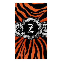 ZEES SEXY SAFARI: NEON TIGER BUSINESS CARD