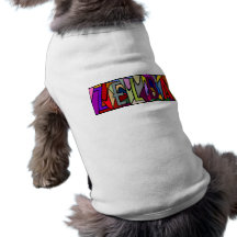 ZELDA ~ PERSONALIZED BIG LETTER PET-WARE FOR DOGS! DOGGIE TEE