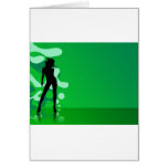 Zelena Silueta Greeting Cards