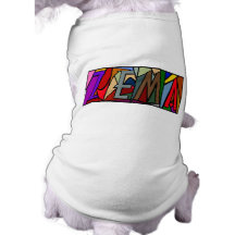 ZEMA ~ PERSONALIZED BIG LETTERS PET-WARE FOR DOGS! DOG TEE SHIRT