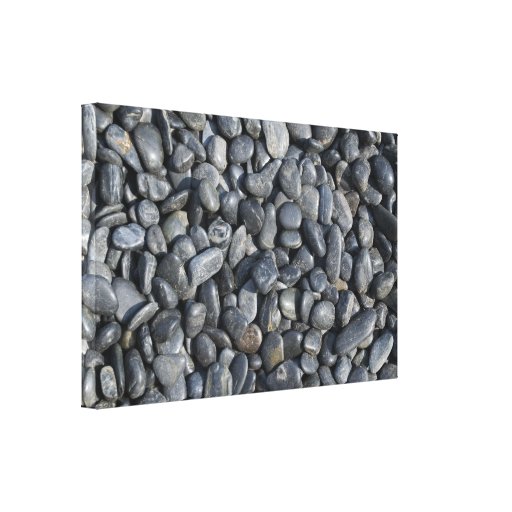Zen Black Rocks Wrapped Canvas Print