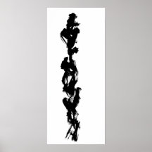 Zen Brush Painting 2 Print