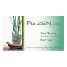 Zen Massage Therapist Spa template Business Cards