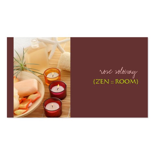Zen room business cards