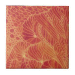 Zentangle Tapestry in Orange Ceramic Tiles