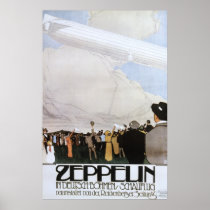 Zeppelin in Deutsch Bohmen Schauflug Posters