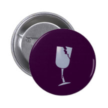 zerbrechendes Glas zerbrechlich Button