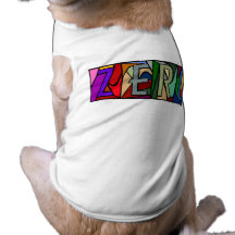 ZERO ~ PERSONALIZED BGLETTERS ~ PET-WARE FOR DOGS! DOGGIE SHIRT