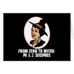 Zero to Witch 50's Style (Colour) Greeting Cards