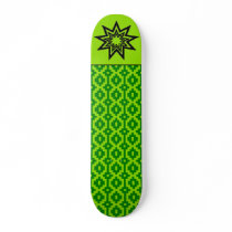 Zerodraline Green Pattern Skateboard