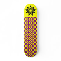 Zerodraline Purple-Yellow Pattern Skateboard
