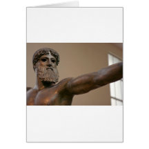 Zeus bronze statue in Athens Greece Greeting Cards